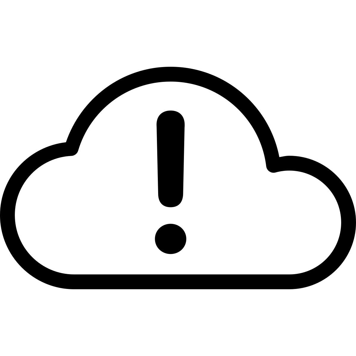 parakeet partial filled style error cloud icon