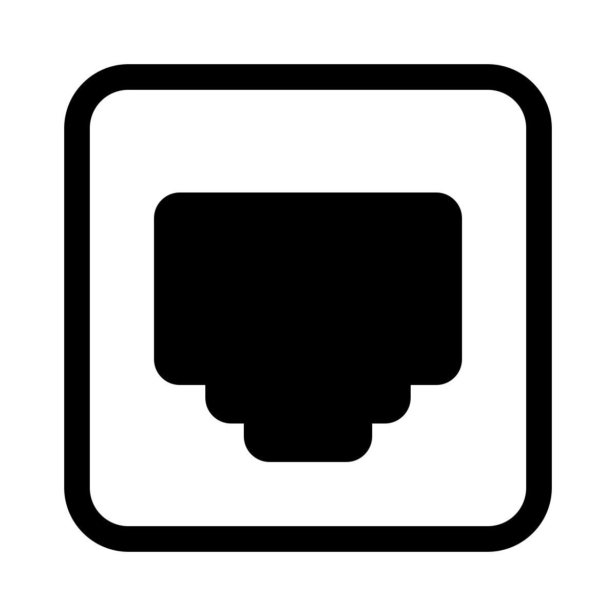 parakeet partial filled style ethernet disattivo icon