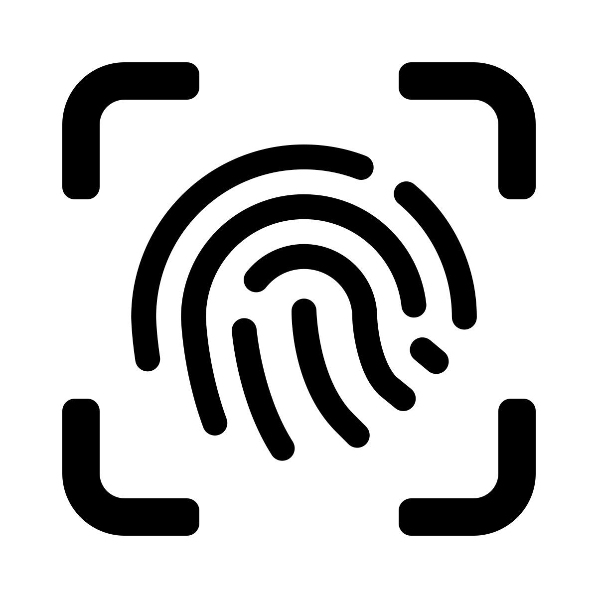 parakeet partial filled style fingerabdruck scanner icon