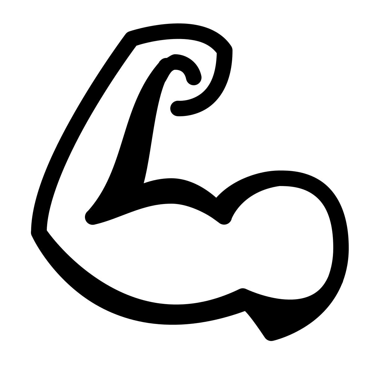parakeet partial filled style biceps contracté icon