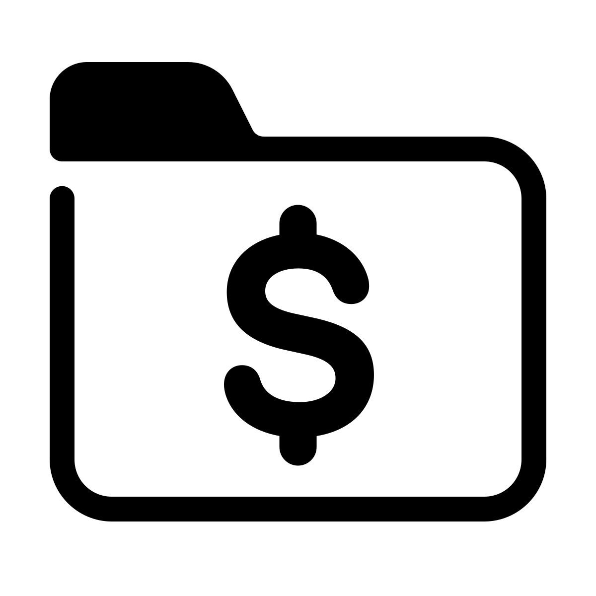 parakeet partial filled style folder bills icon