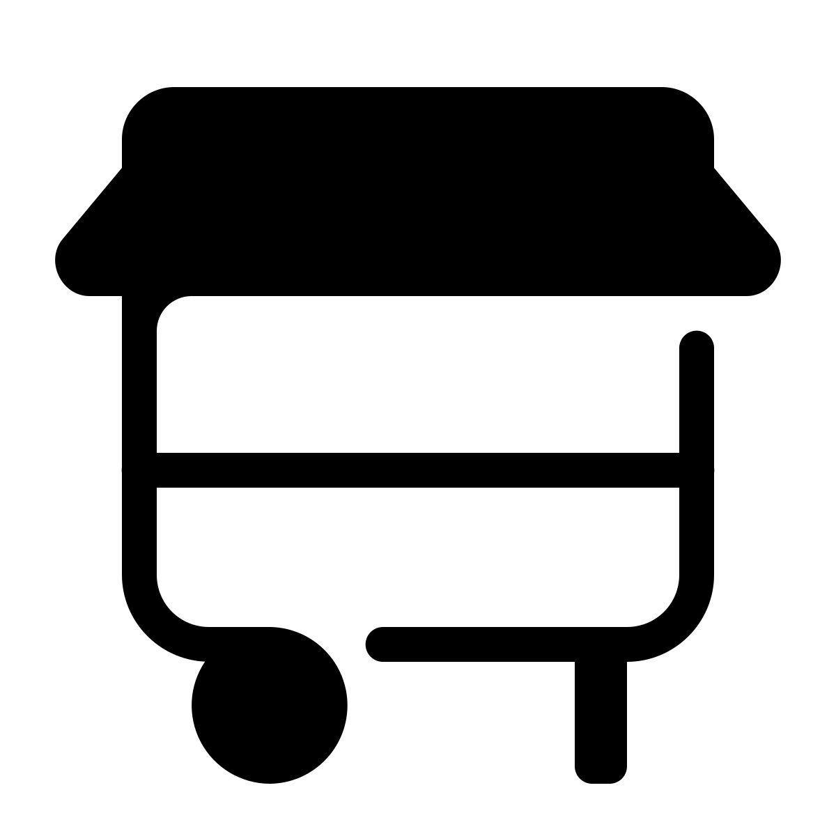 parakeet partial filled style carrito de comida icon