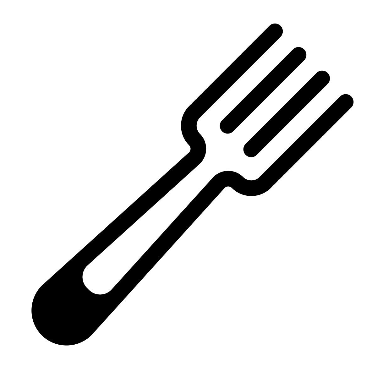 parakeet partial filled style tenedor icon