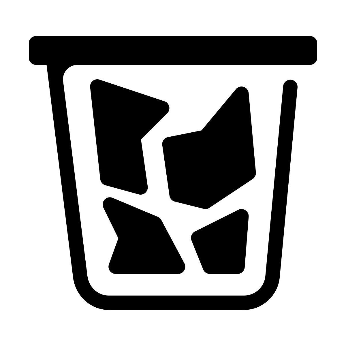 parakeet partial filled style full trash icon