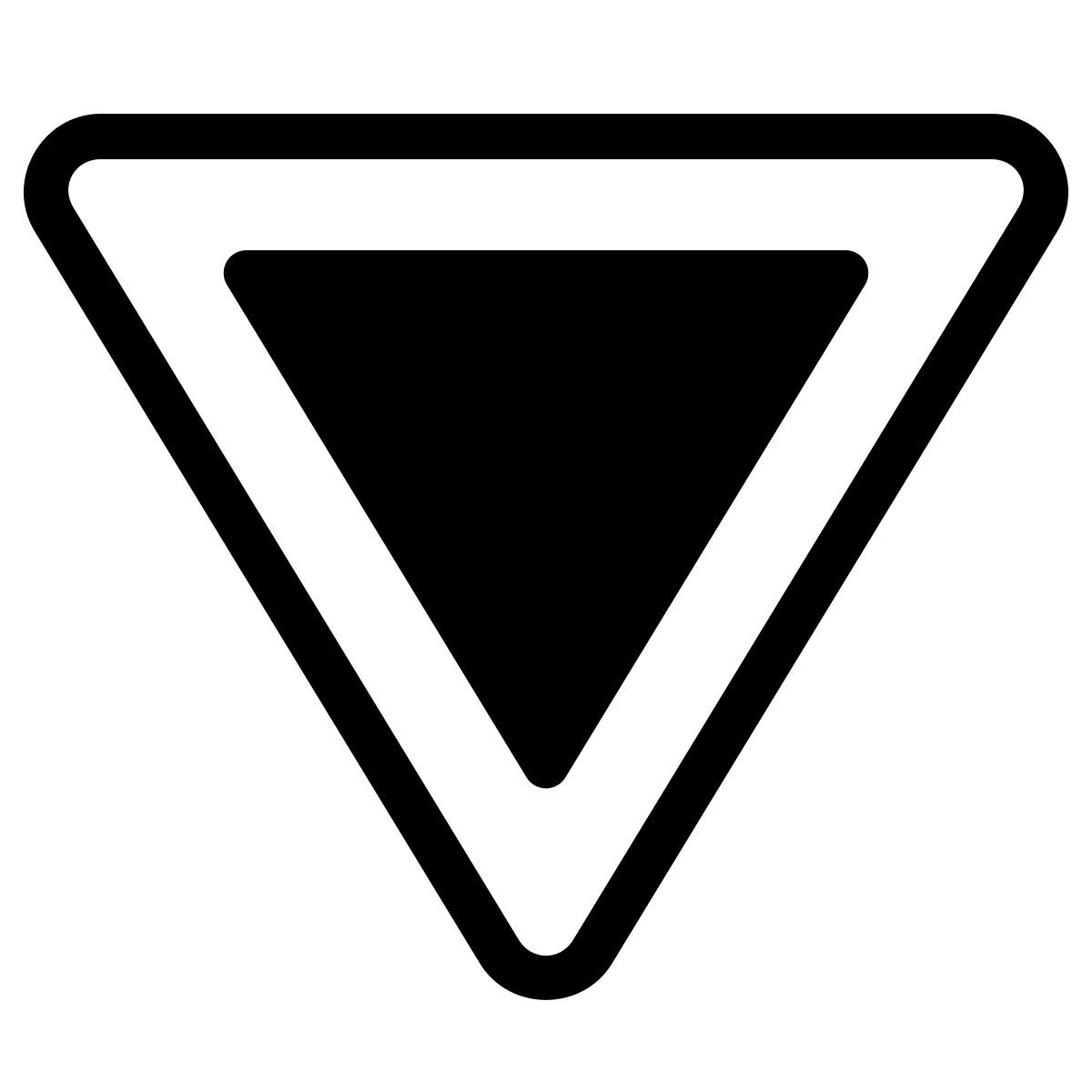 parakeet partial filled style triangle arrow icon