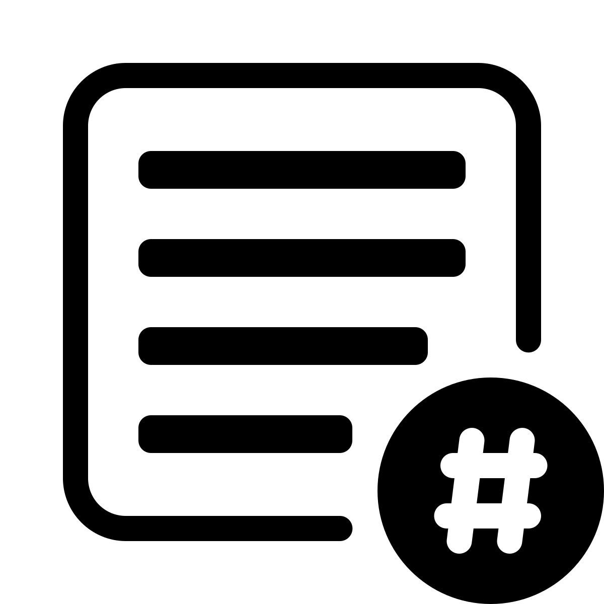 parakeet partial filled style feed actividad de hashtag icon