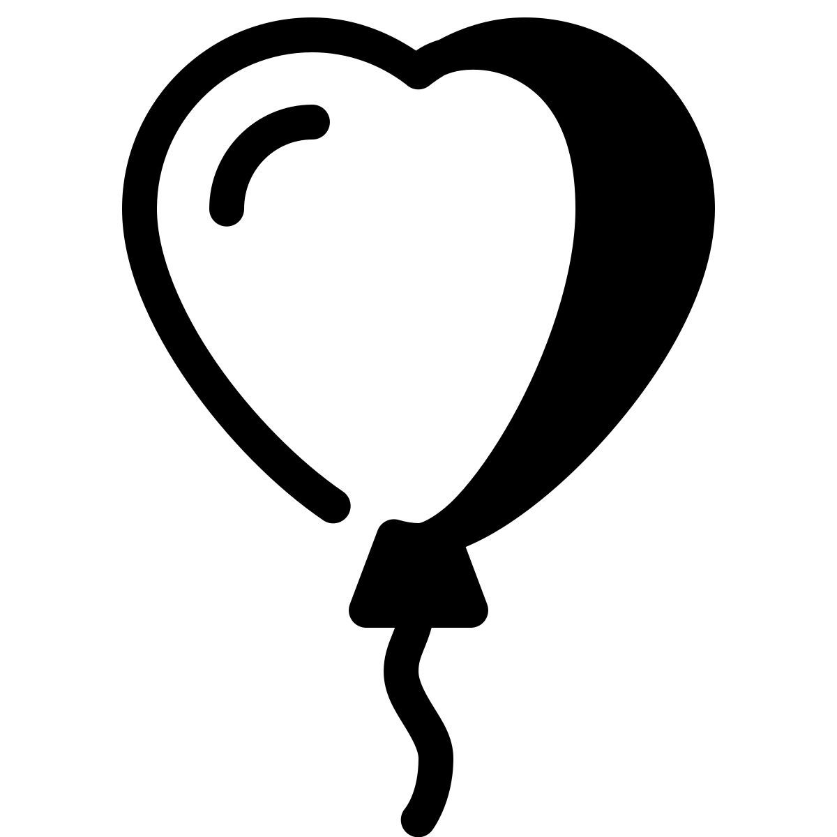 parakeet partial filled style шарик в форме сердца icon