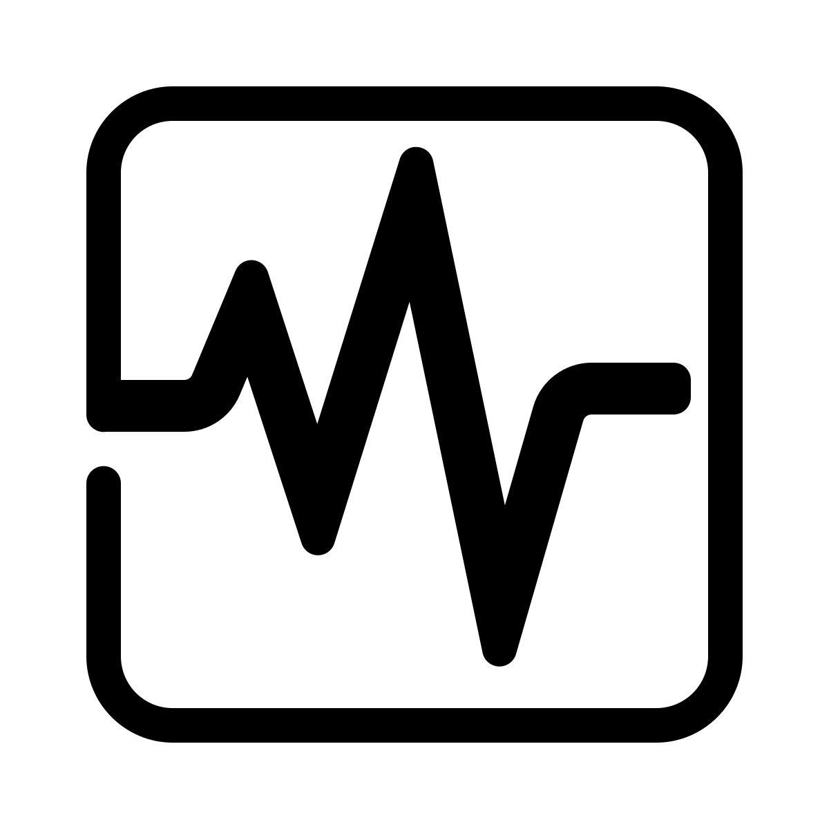 parakeet partial filled style heart monitor icon