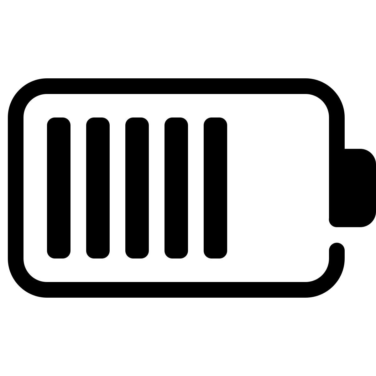 parakeet partial filled style bateria carregada icon