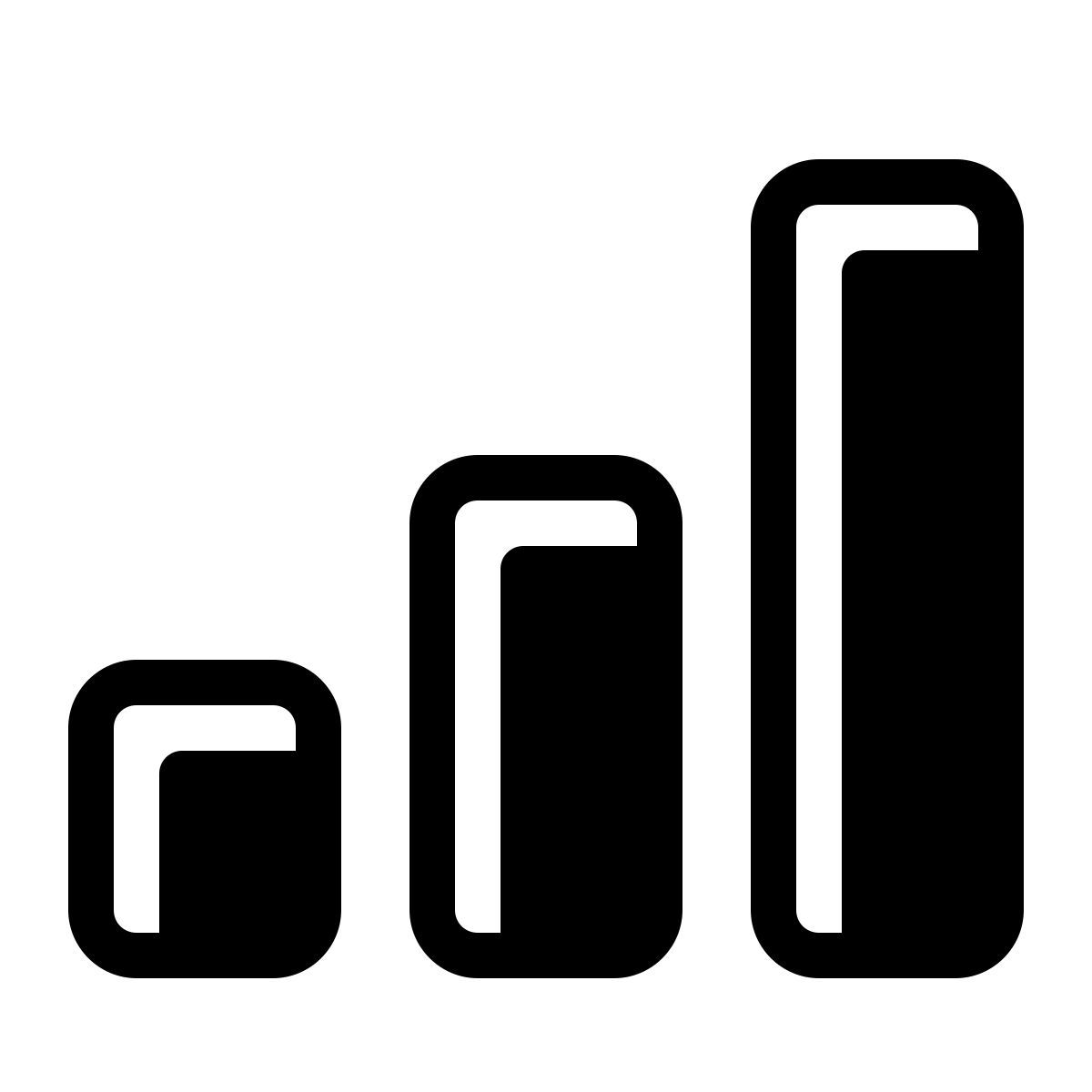 parakeet partial filled style signal icon