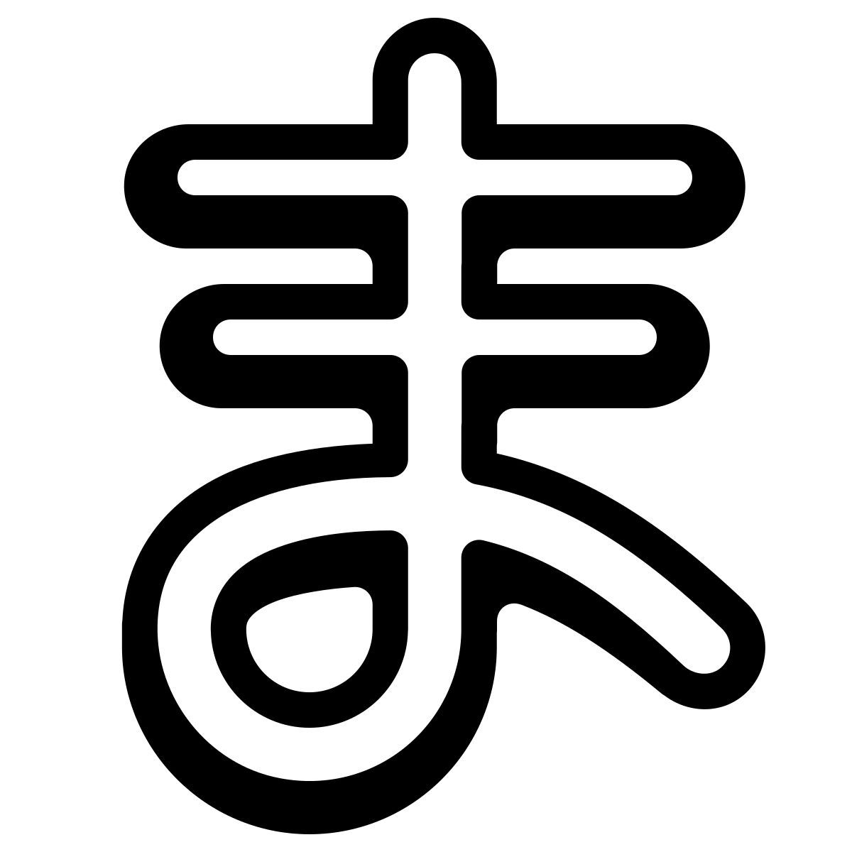 parakeet partial filled style hiragana ma icon
