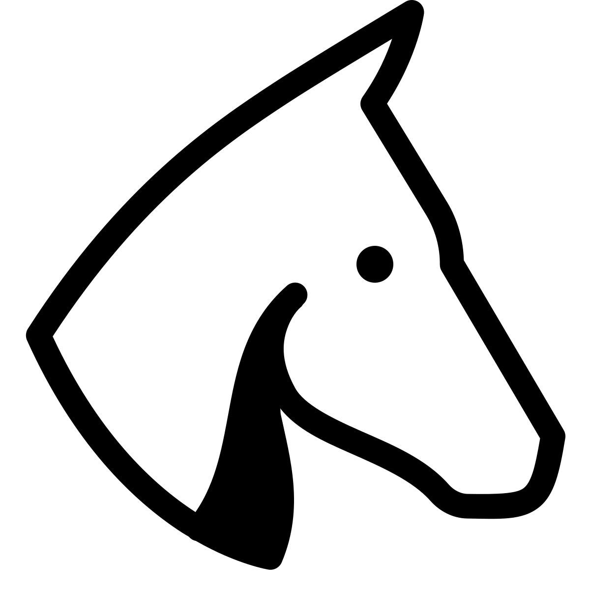 parakeet partial filled style лошадь icon