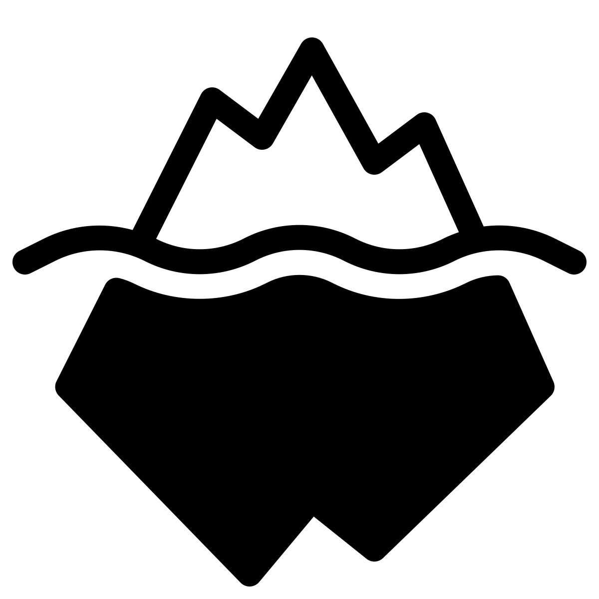 parakeet partial filled style iceberg icon
