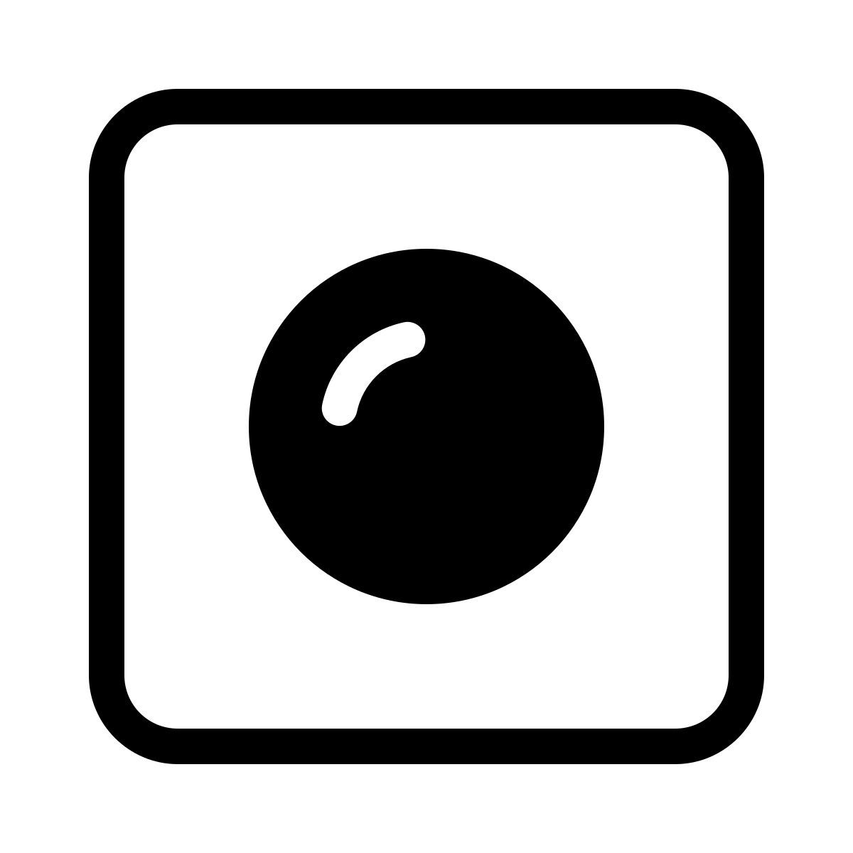parakeet partial filled style 統合されたウェブカメラ icon