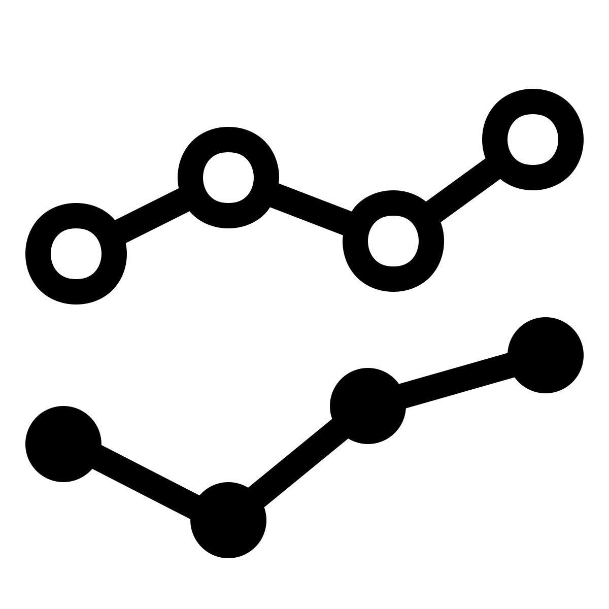 parakeet partial filled style line chart icon