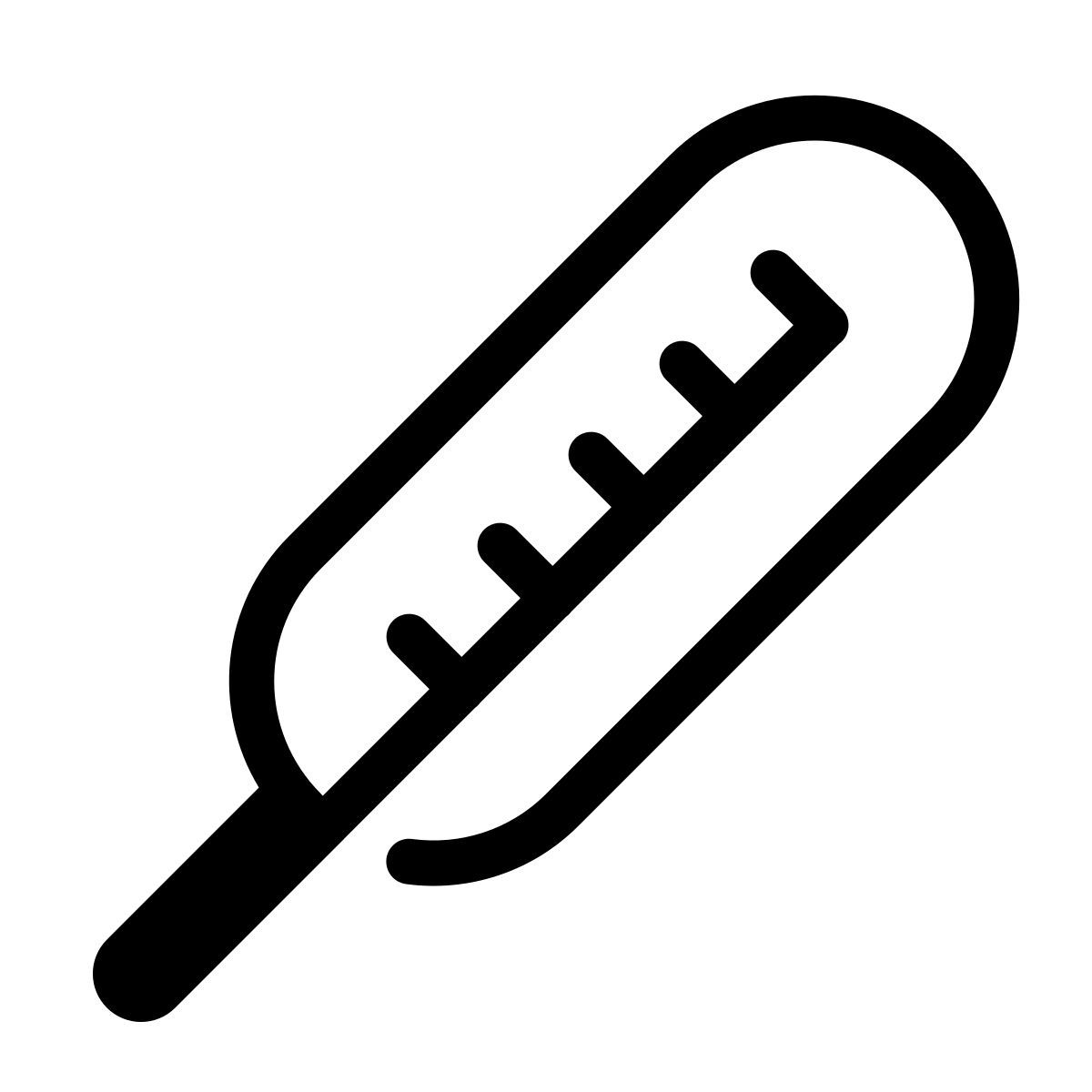 parakeet partial filled style fieberthermometer icon