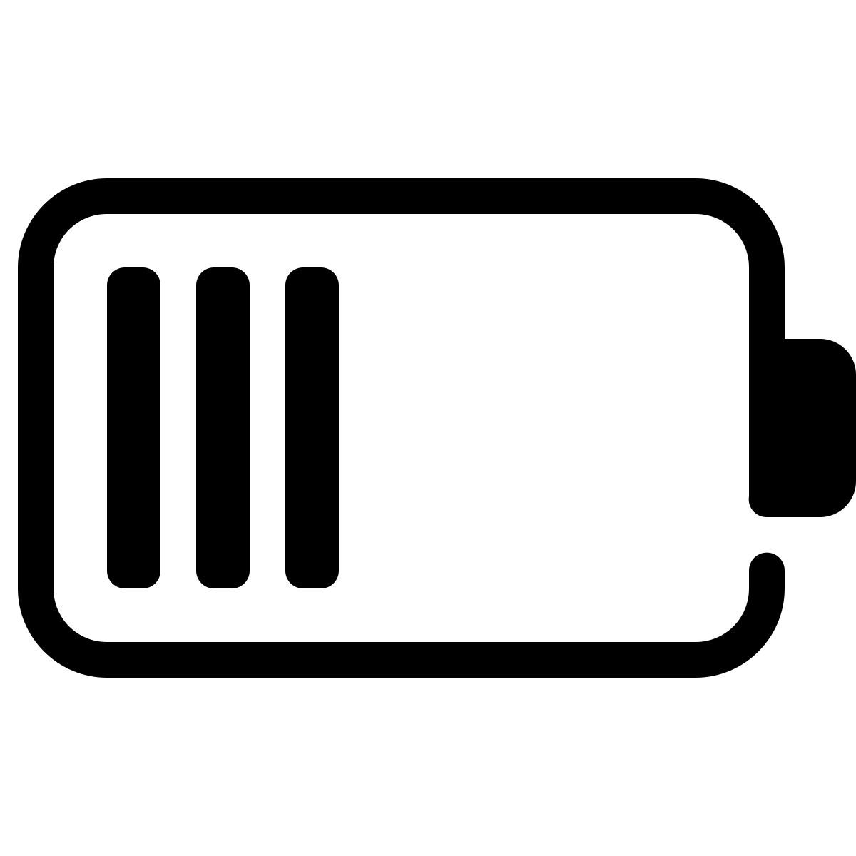 parakeet partial filled style bateria pela metade icon