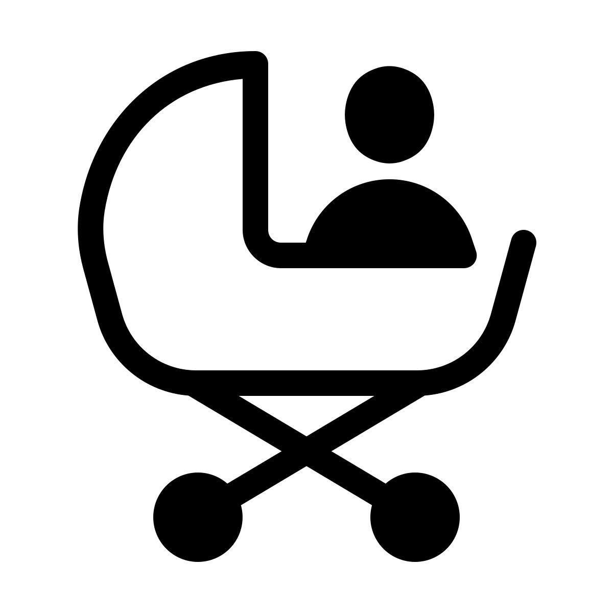 parakeet partial filled style pram icon