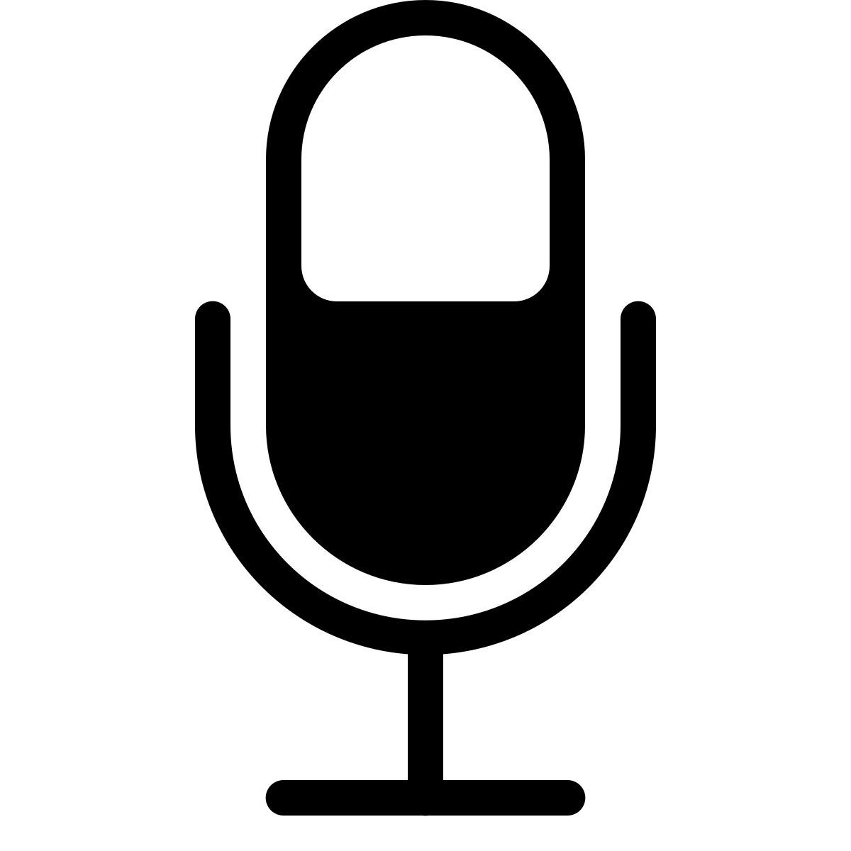 parakeet partial filled style mikrofon icon