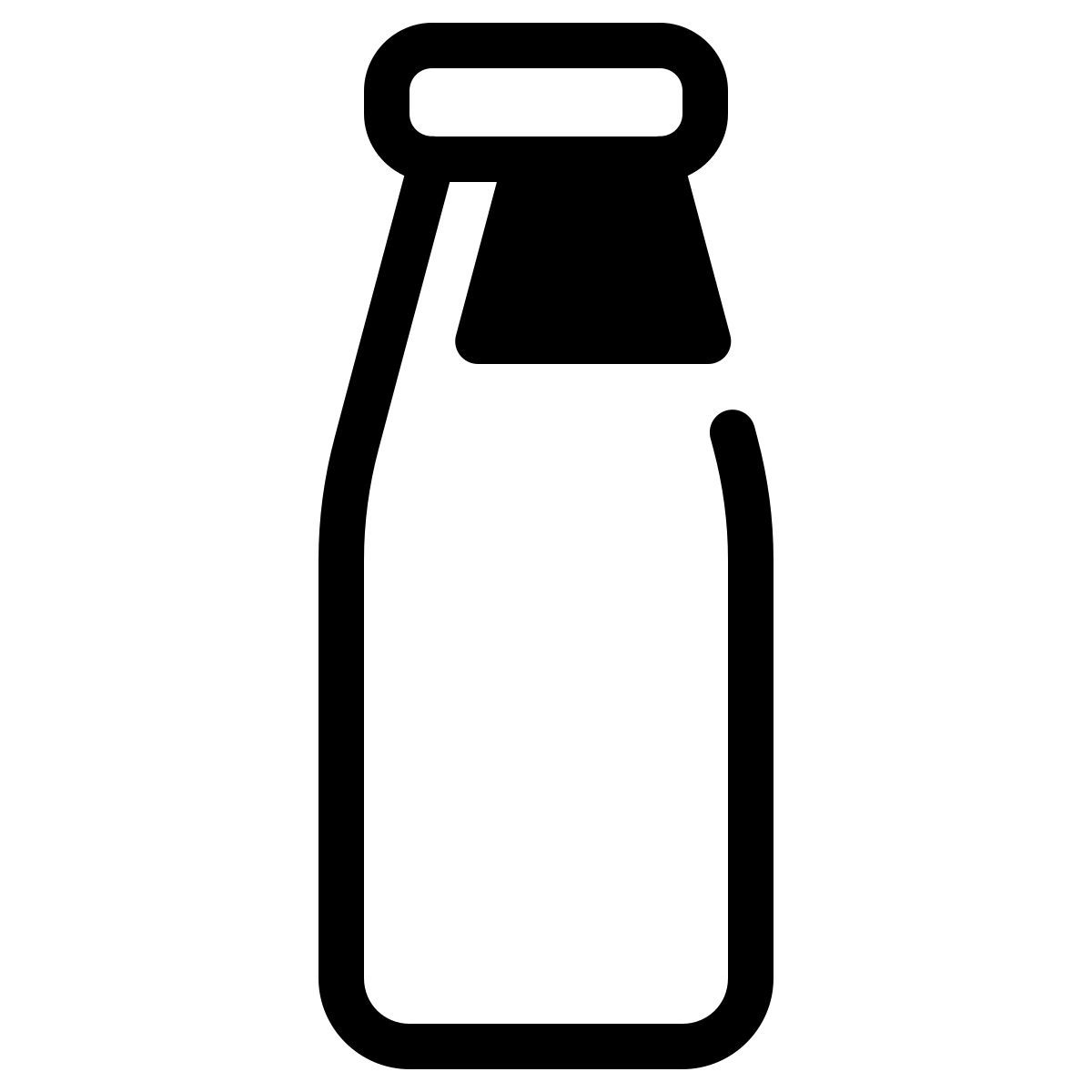 parakeet partial filled style botella de leche icon