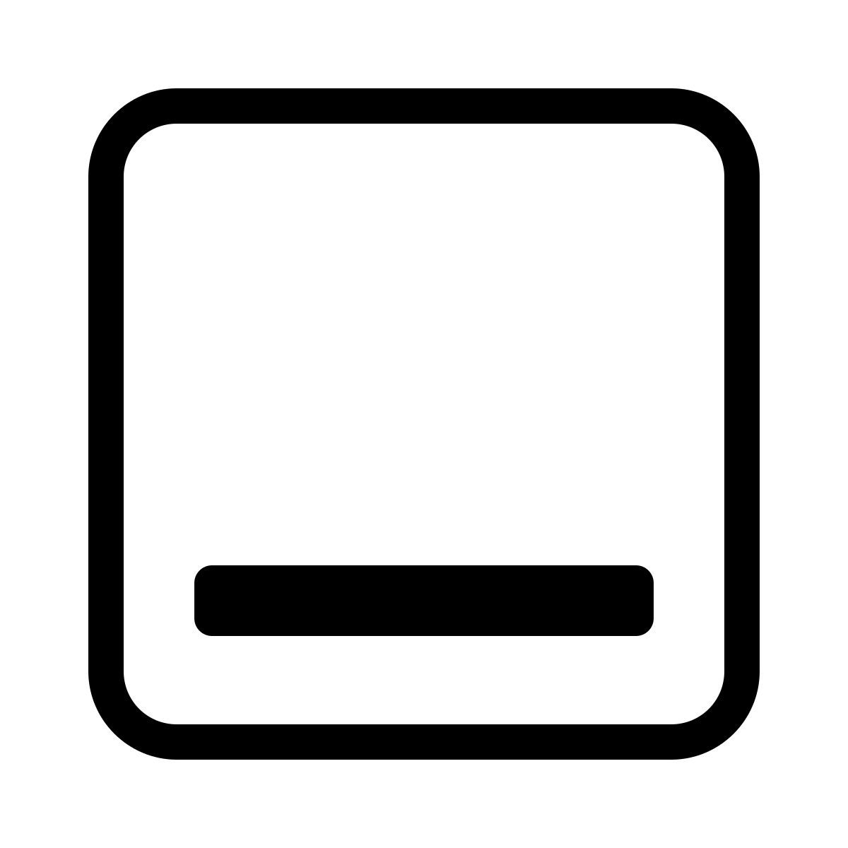parakeet partial filled style minimize window icon