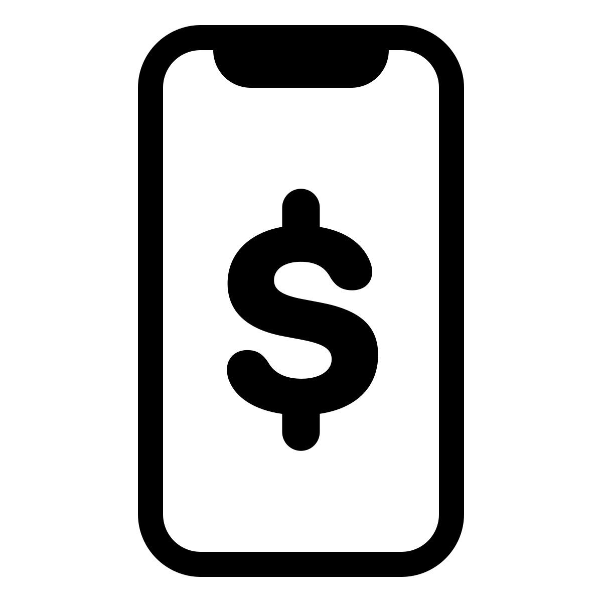 parakeet partial filled style pagamento tramite cellulare icon