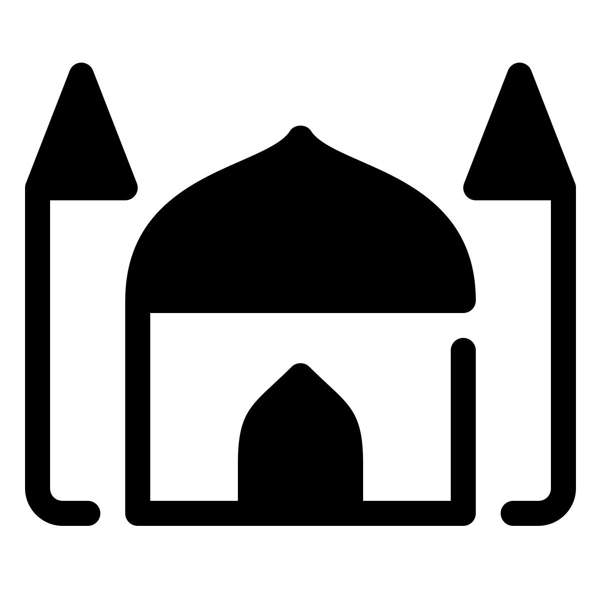 parakeet partial filled style moschee icon