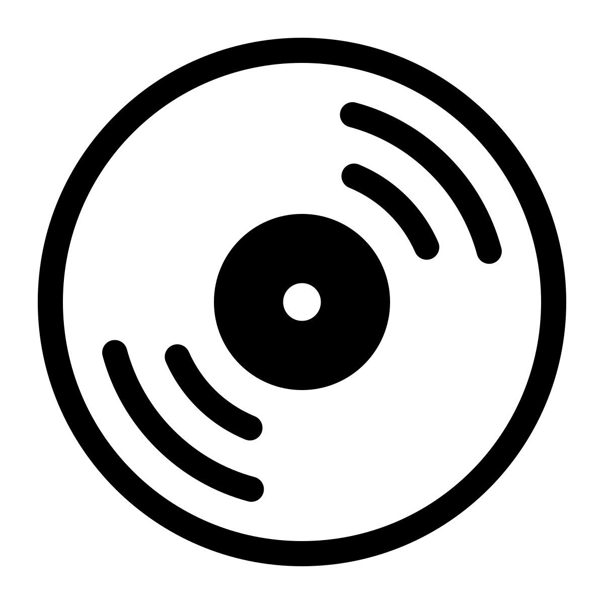 parakeet partial filled style music record icon