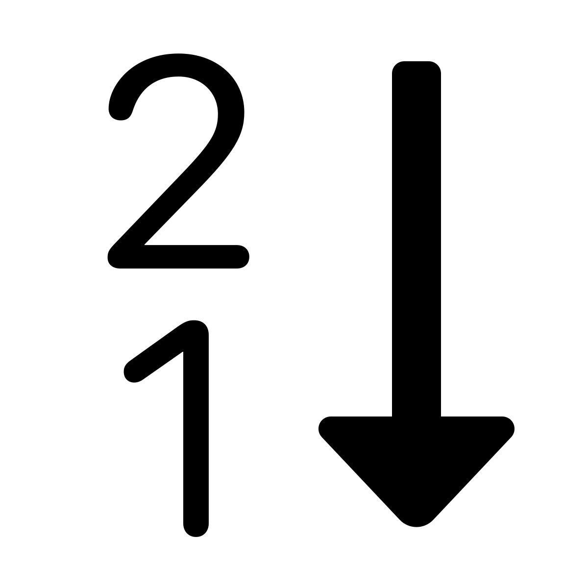 parakeet partial filled style reversed numerical sorting icon
