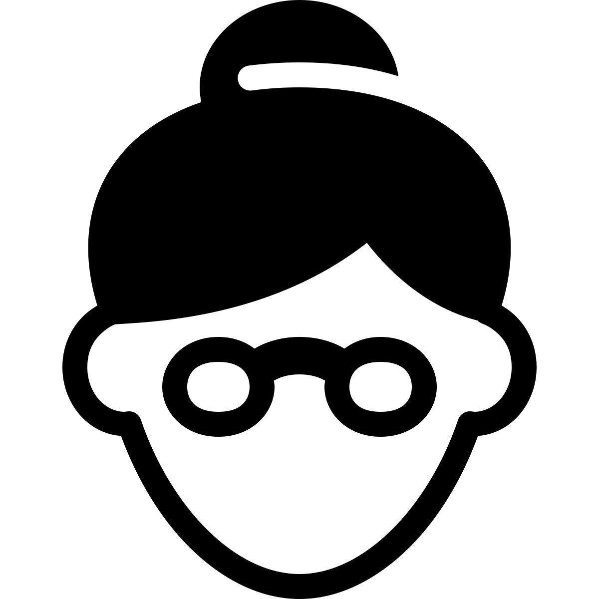 parakeet partial filled style donna anziana icon