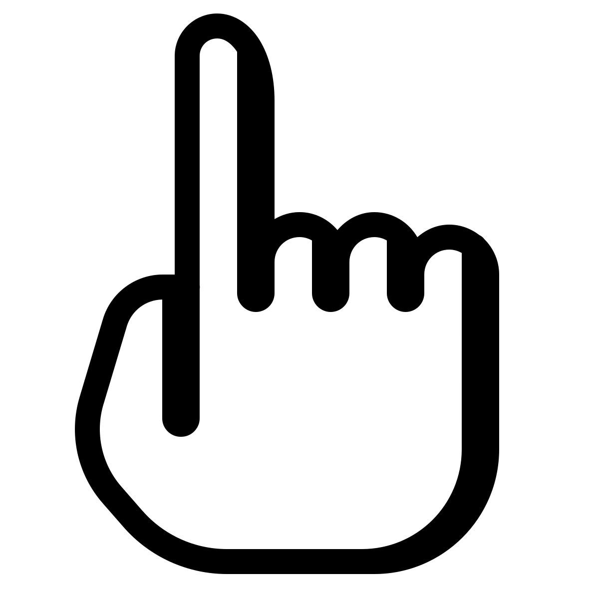 parakeet partial filled style one finger icon