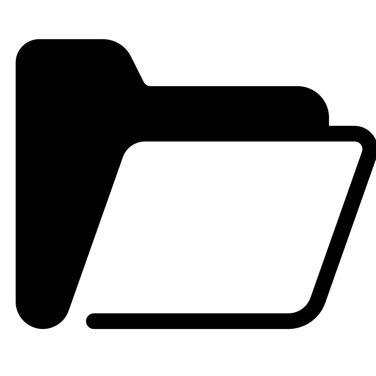 parakeet partial filled style opened folder icon