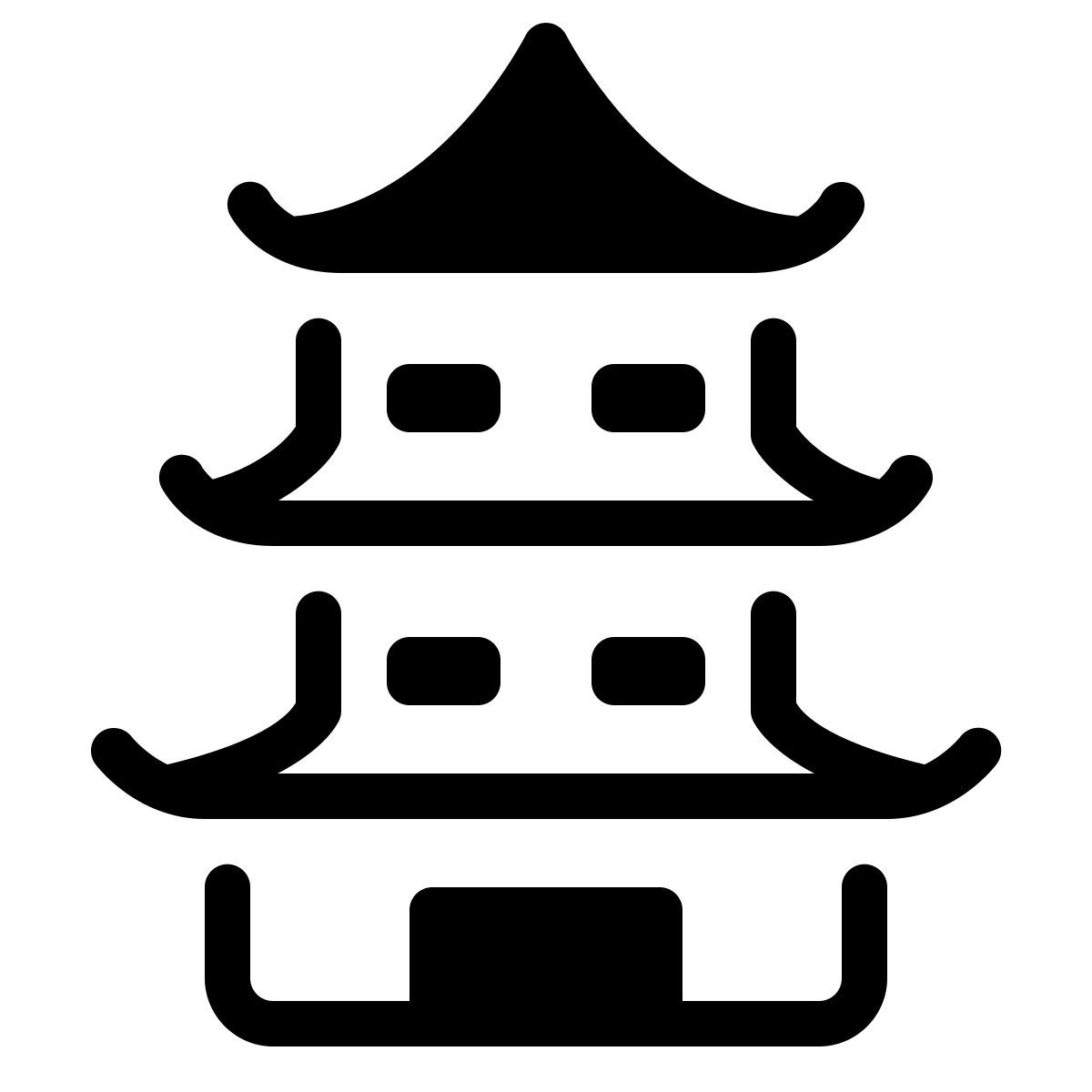 parakeet partial filled style pagode icon