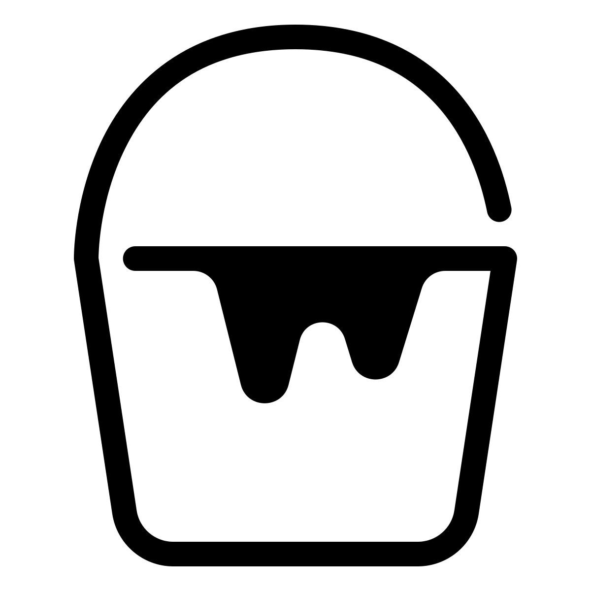parakeet partial filled style paint bucket icon