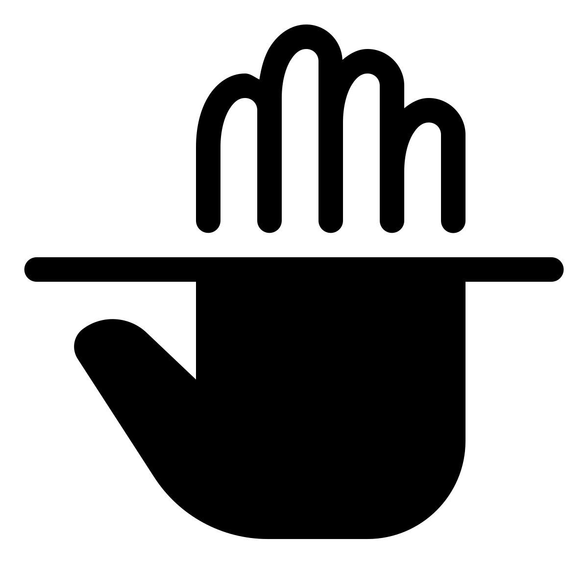 parakeet partial filled style palm scan icon