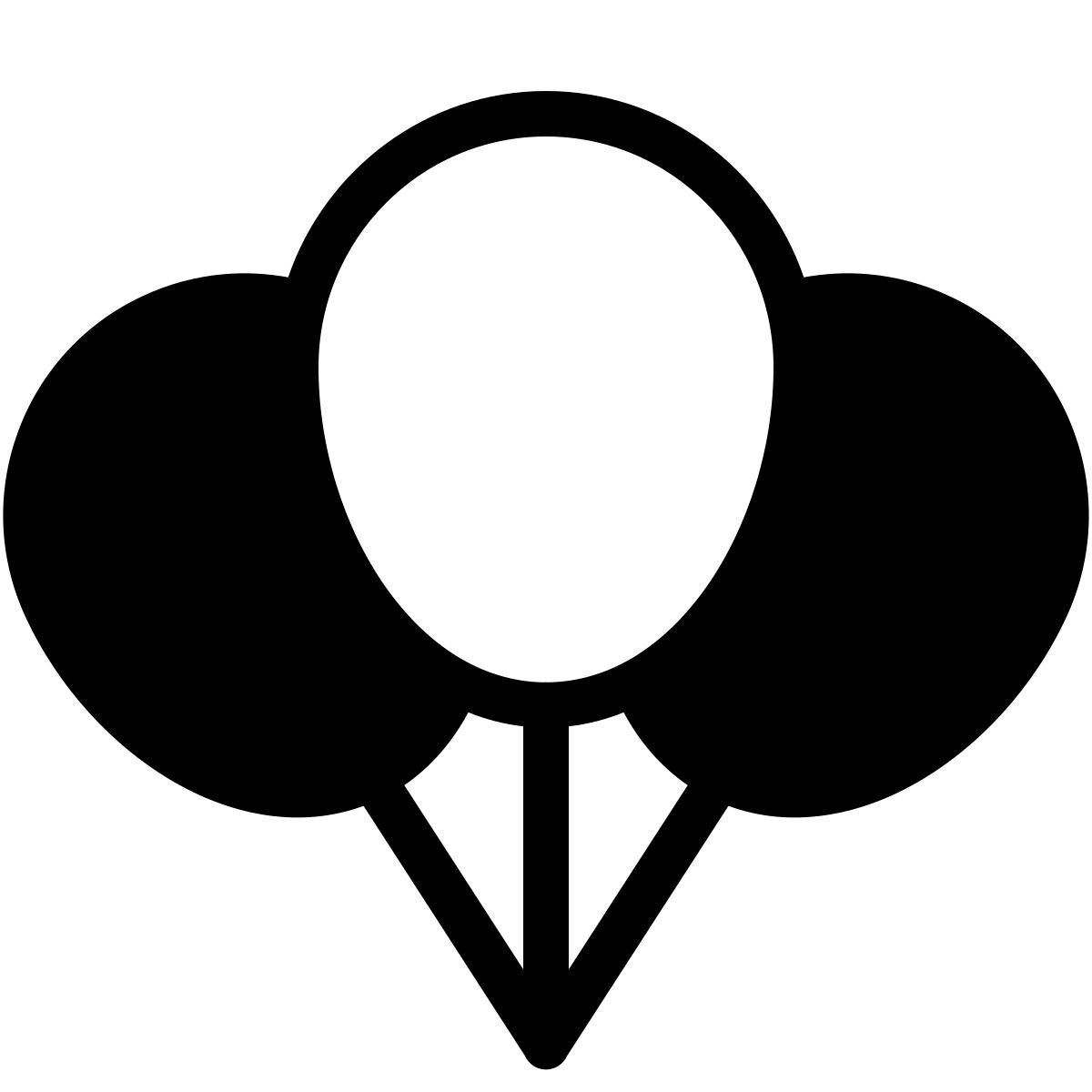 parakeet partial filled style party balloons icon