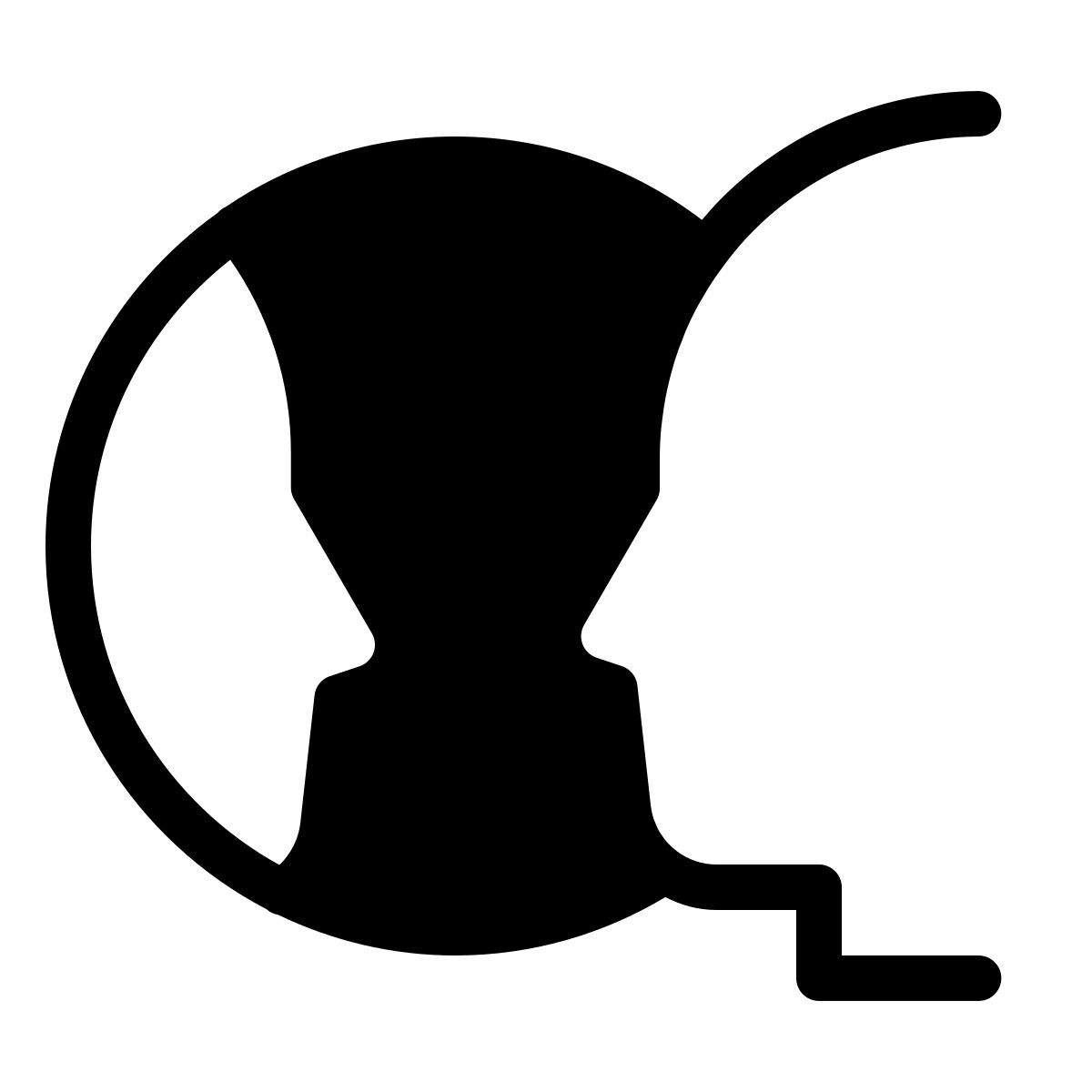 parakeet partial filled style reflection icon