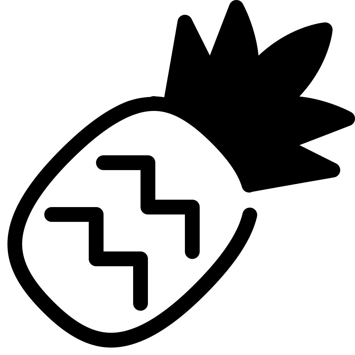 parakeet partial filled style pineapple icon