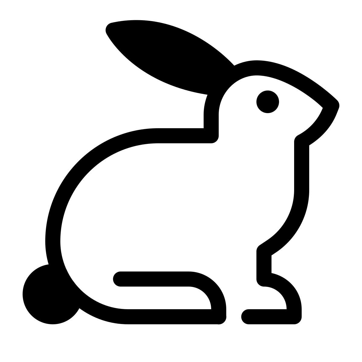 parakeet partial filled style lapin icon