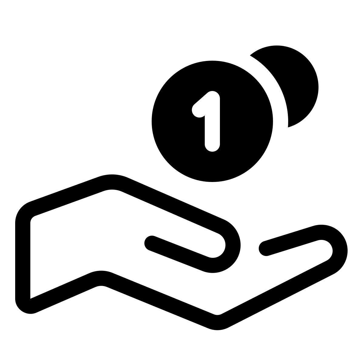 parakeet partial filled style receive cash icon