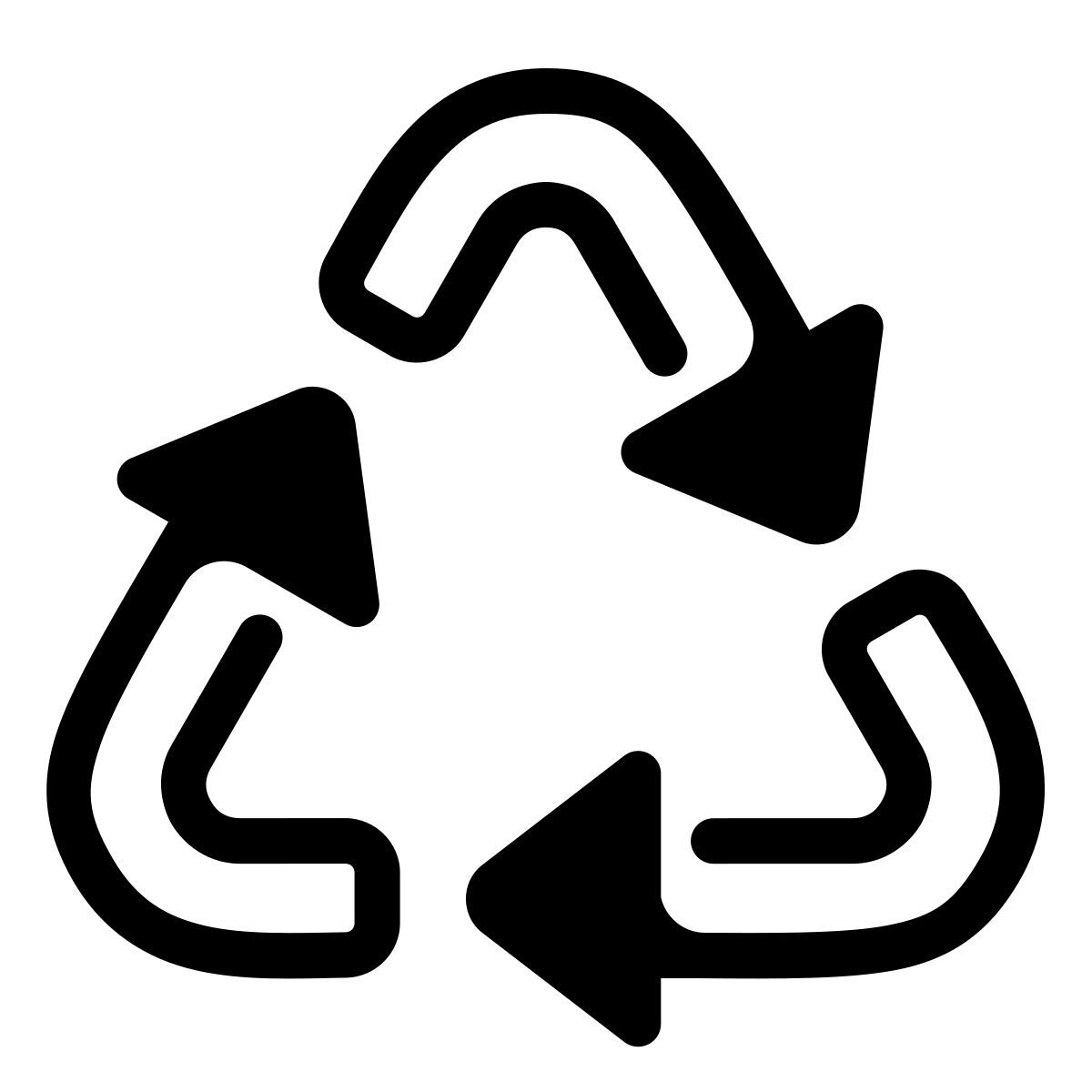 parakeet partial filled style reciclagem icon