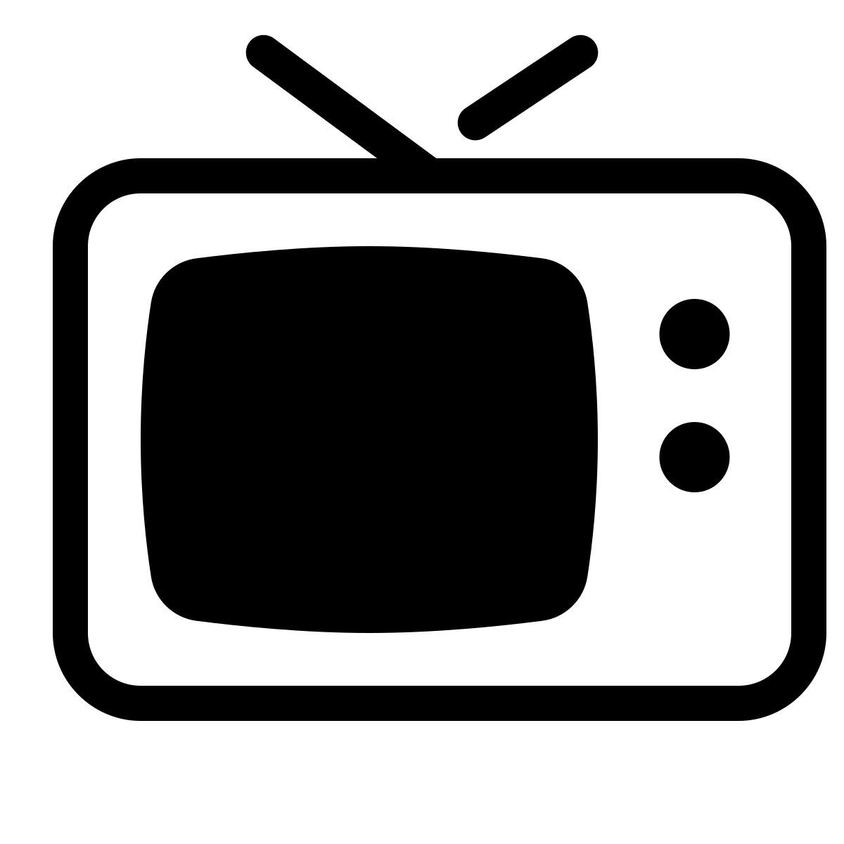 parakeet partial filled style télévision rétro icon