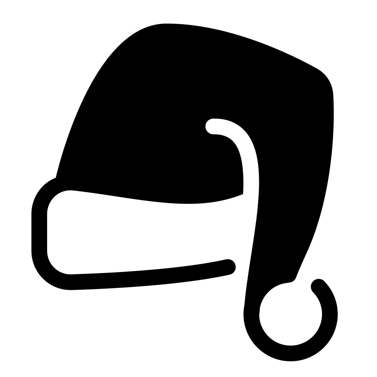 parakeet partial filled style santa hat icon