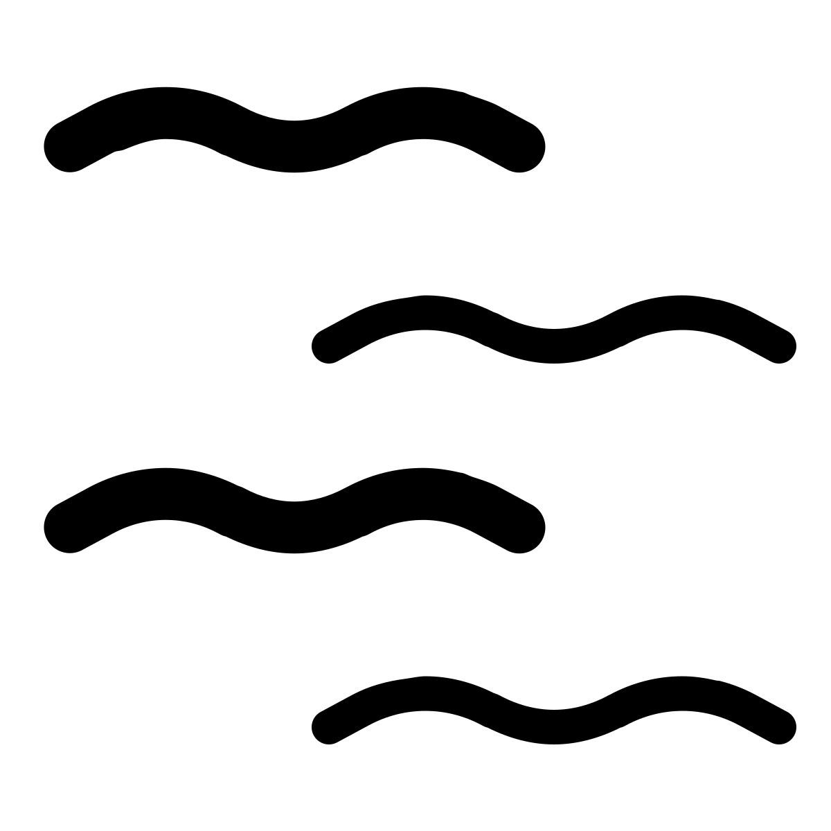 parakeet partial filled style sea waves icon