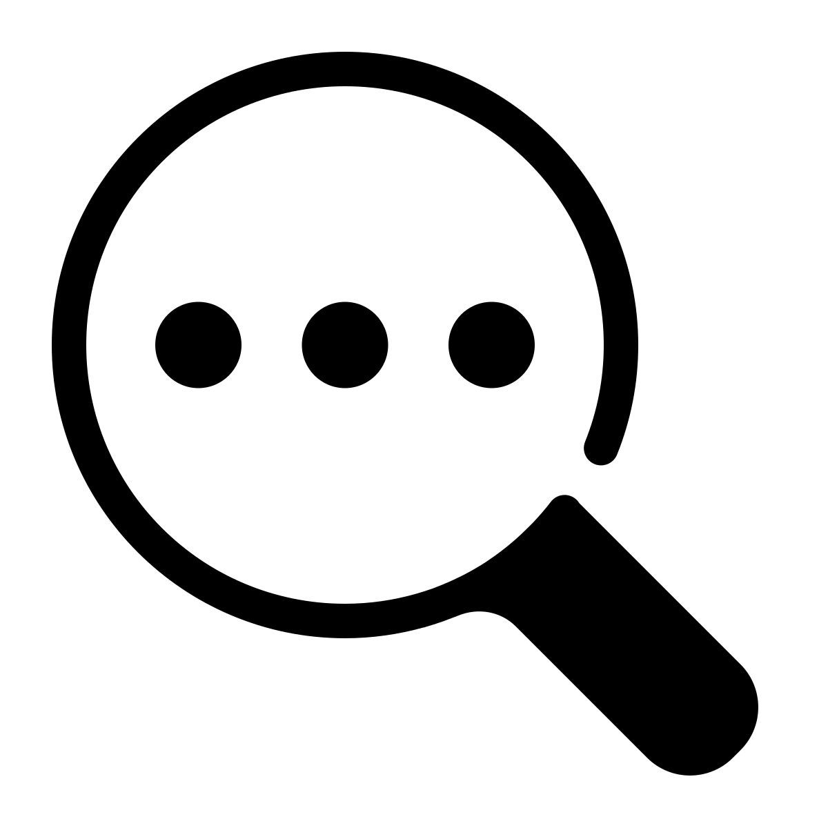 parakeet partial filled style search more icon