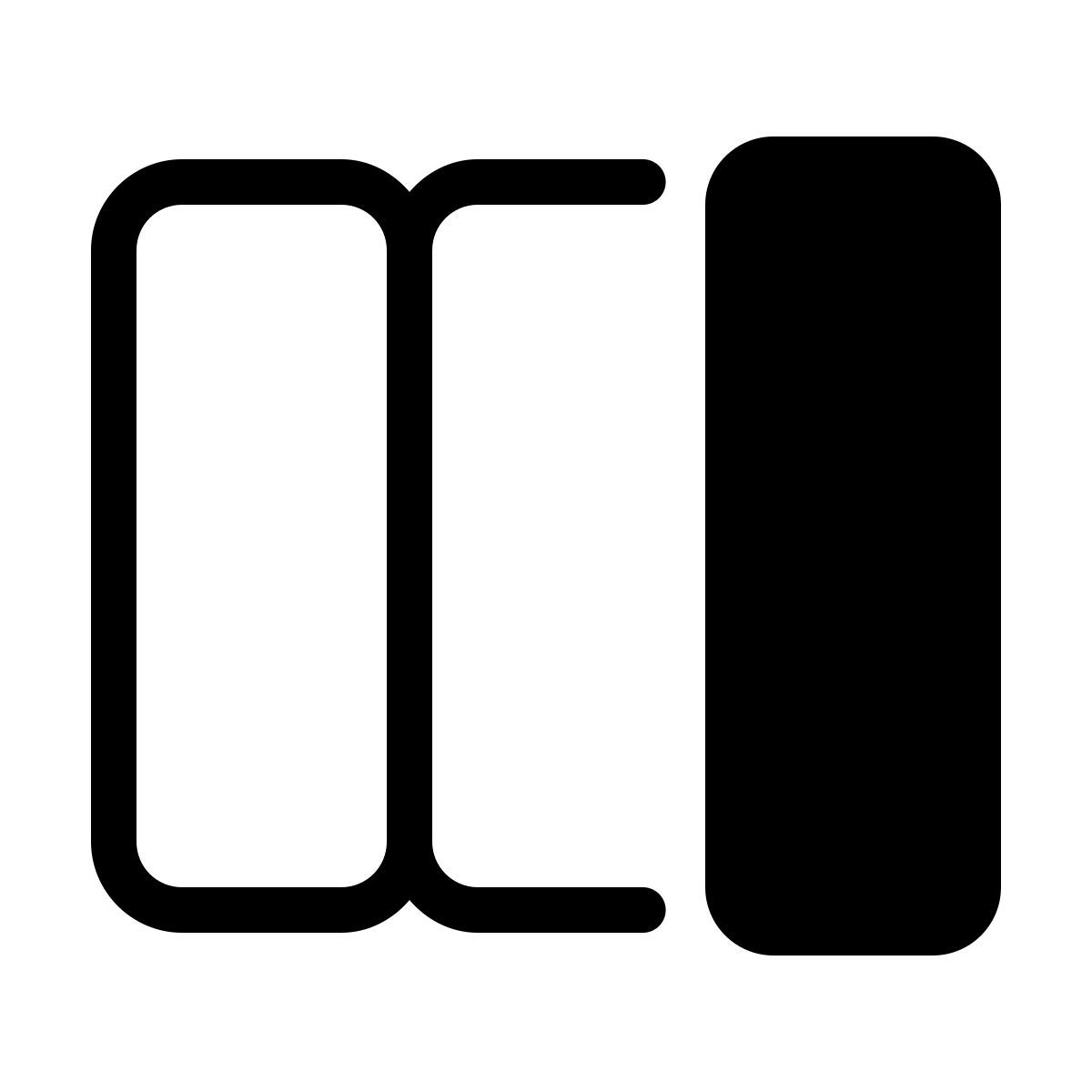 parakeet partial filled style seleccionar columna derecha icon