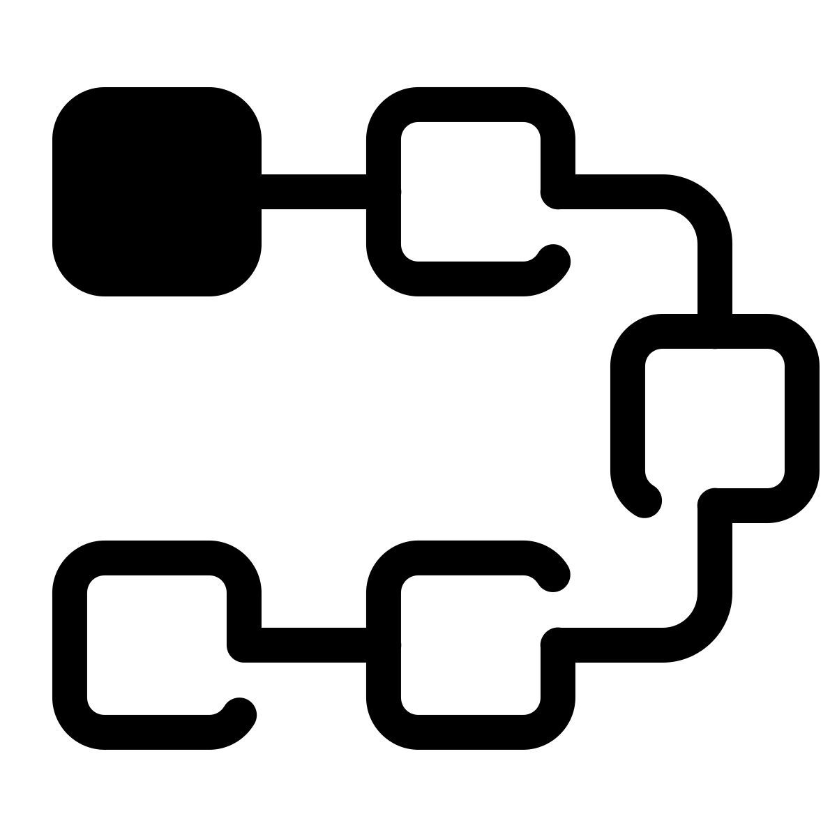 parakeet partial filled style flow icon