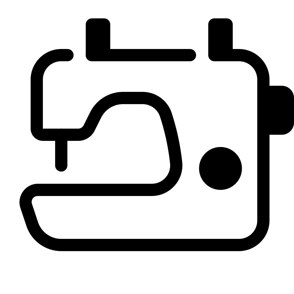 parakeet partial filled style sewing machine icon