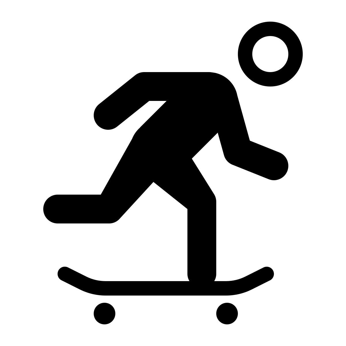 parakeet partial filled style skateboarding icon