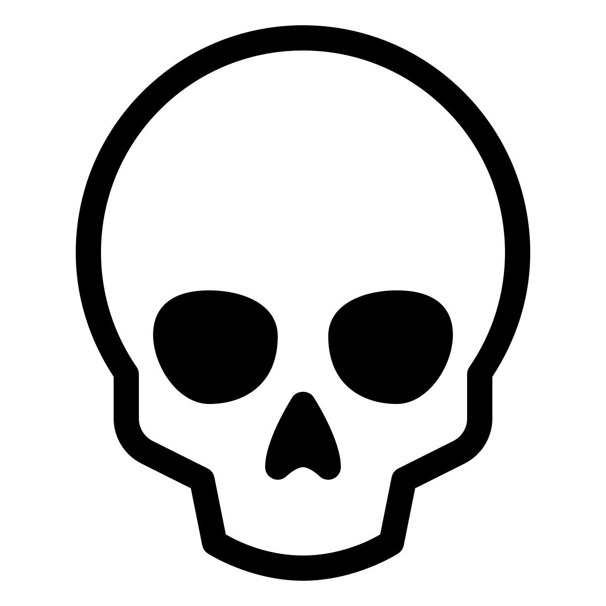 parakeet partial filled style skull icon